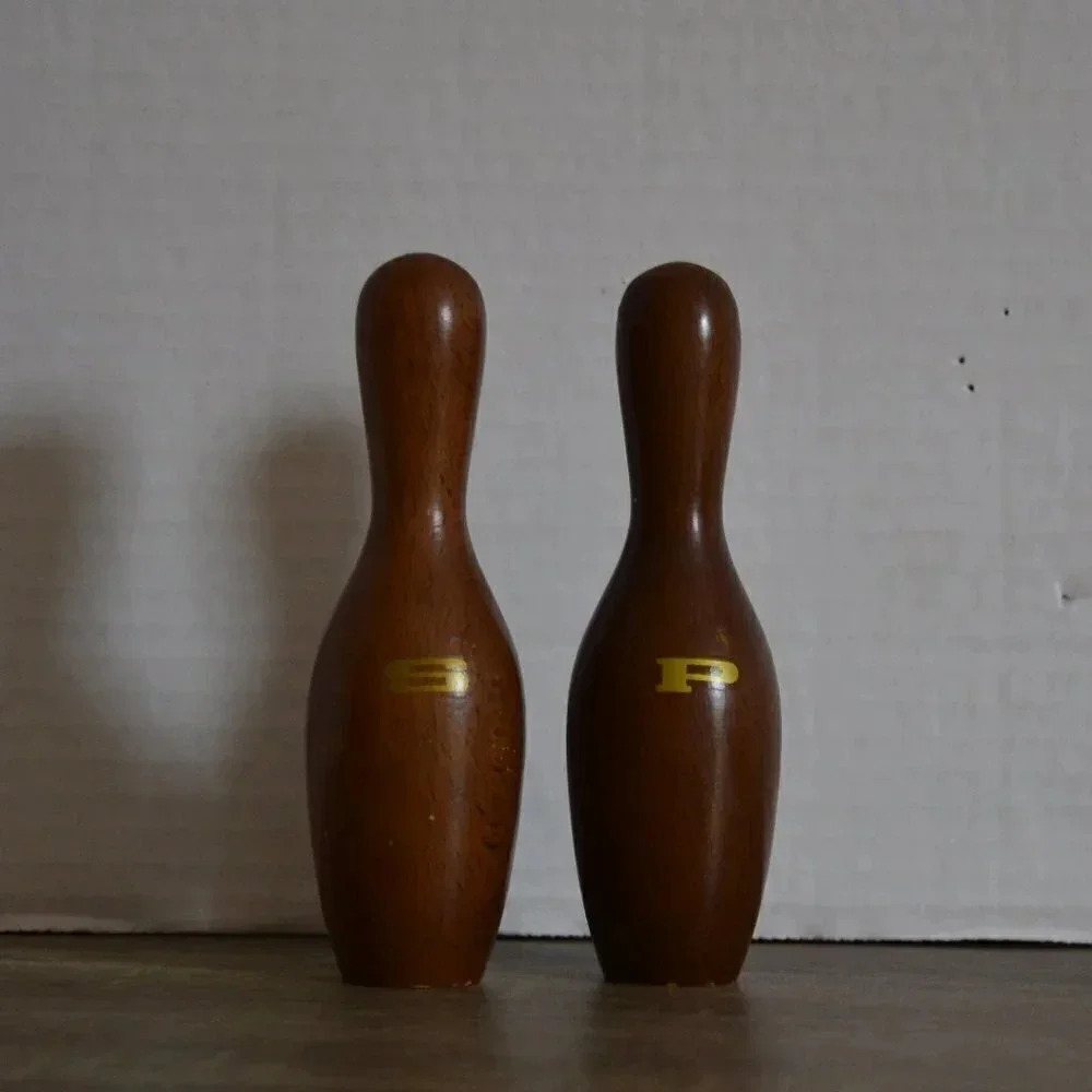 Vintage MCM  Bowling Pin S&P Shakers